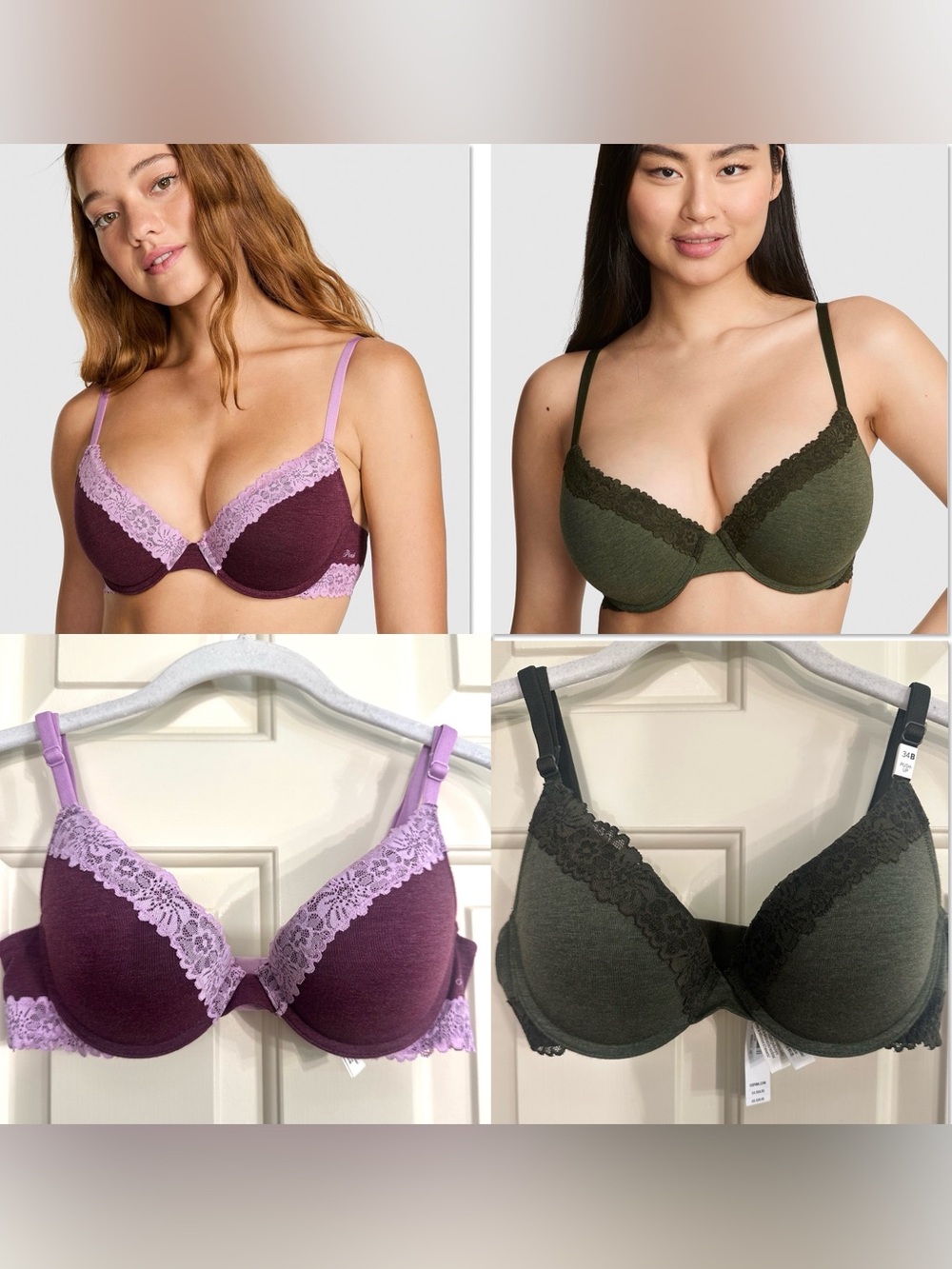 (2) PINK-Wear Everywhere Push-up Bra